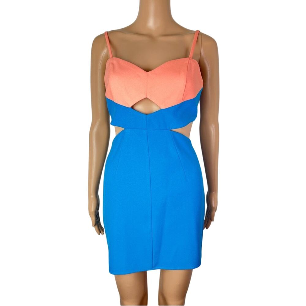 Revolve NBD x Naven Twins Never Color Block Bodycon Cut Out Mini Dress
